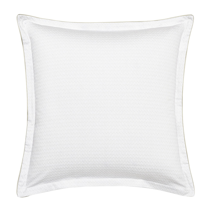 Taie d'oreiller imprimée en satin de coton bio, TOURBILLON, Rouge Cosmos