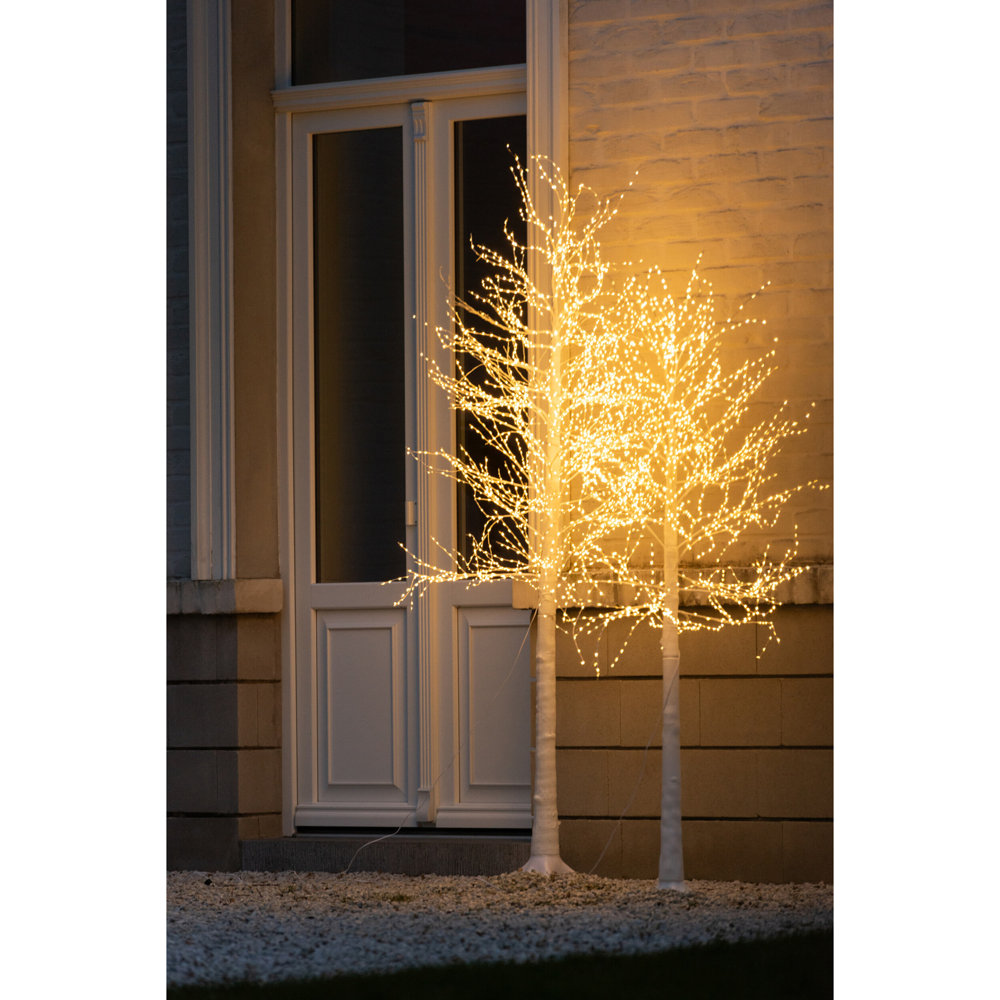 J-Line décoration Arbre 2000 Led - métal - blanc - large - LED
