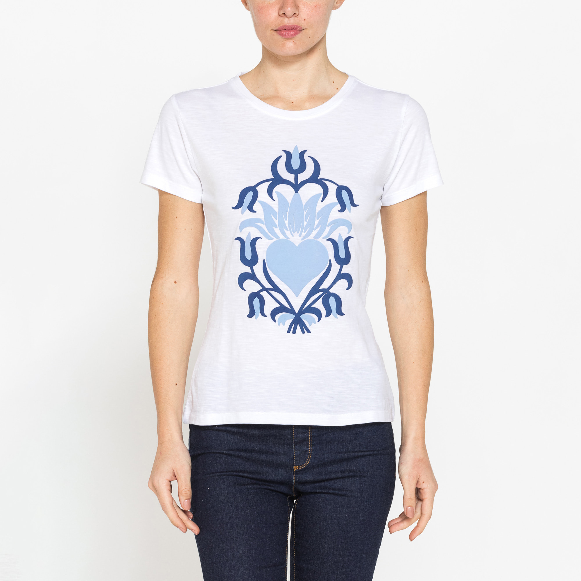 T-SHIRT IN JERSEY SLUB CON STAMPA