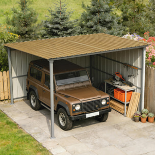 12x Paneles para Tejado de Acero Galvanizado, Chapas Perfiladas de Techo 7m², para Caseta de Herramientas, Cobertizo, Garaje, Exterior, 129x45cm, Madera Natural