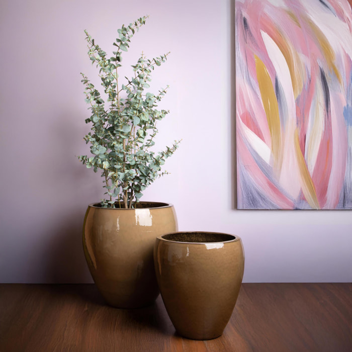 Set 2 vasi - Colore Crema - 68xH68x68cm - Bianchi Dino