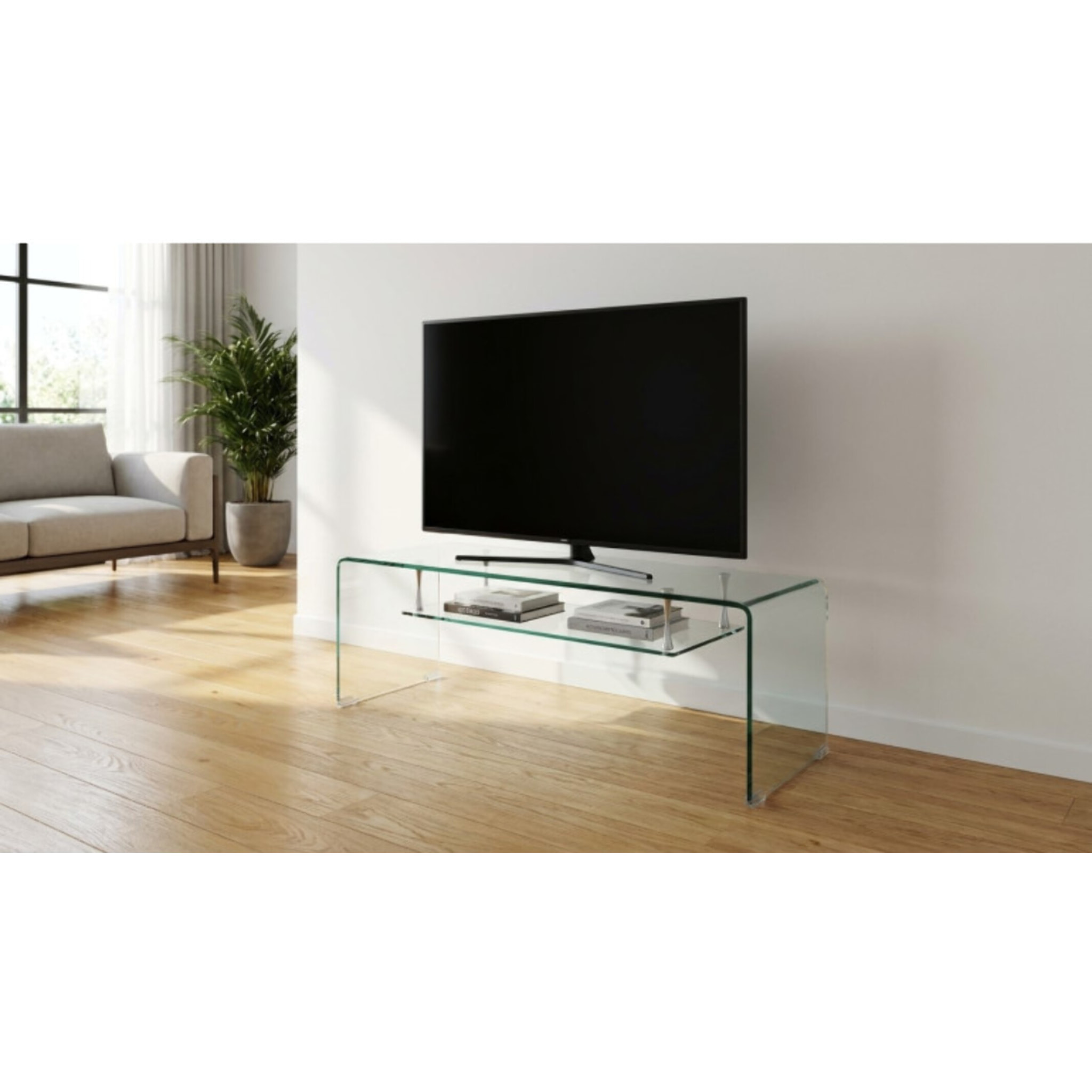 Meuble TV en verre trempé - BENT