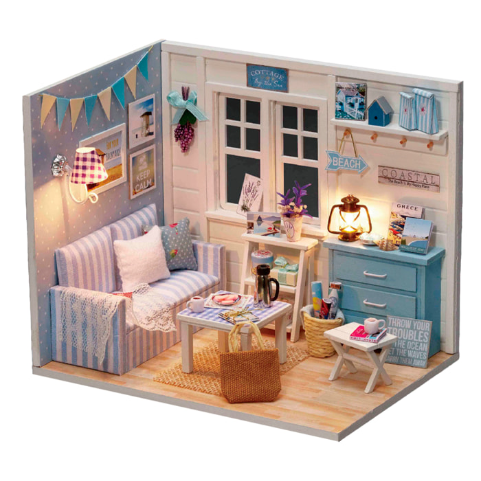 Salotto Sol fresco. Modello 3D, realistico con grande dettaglio e luci LED.