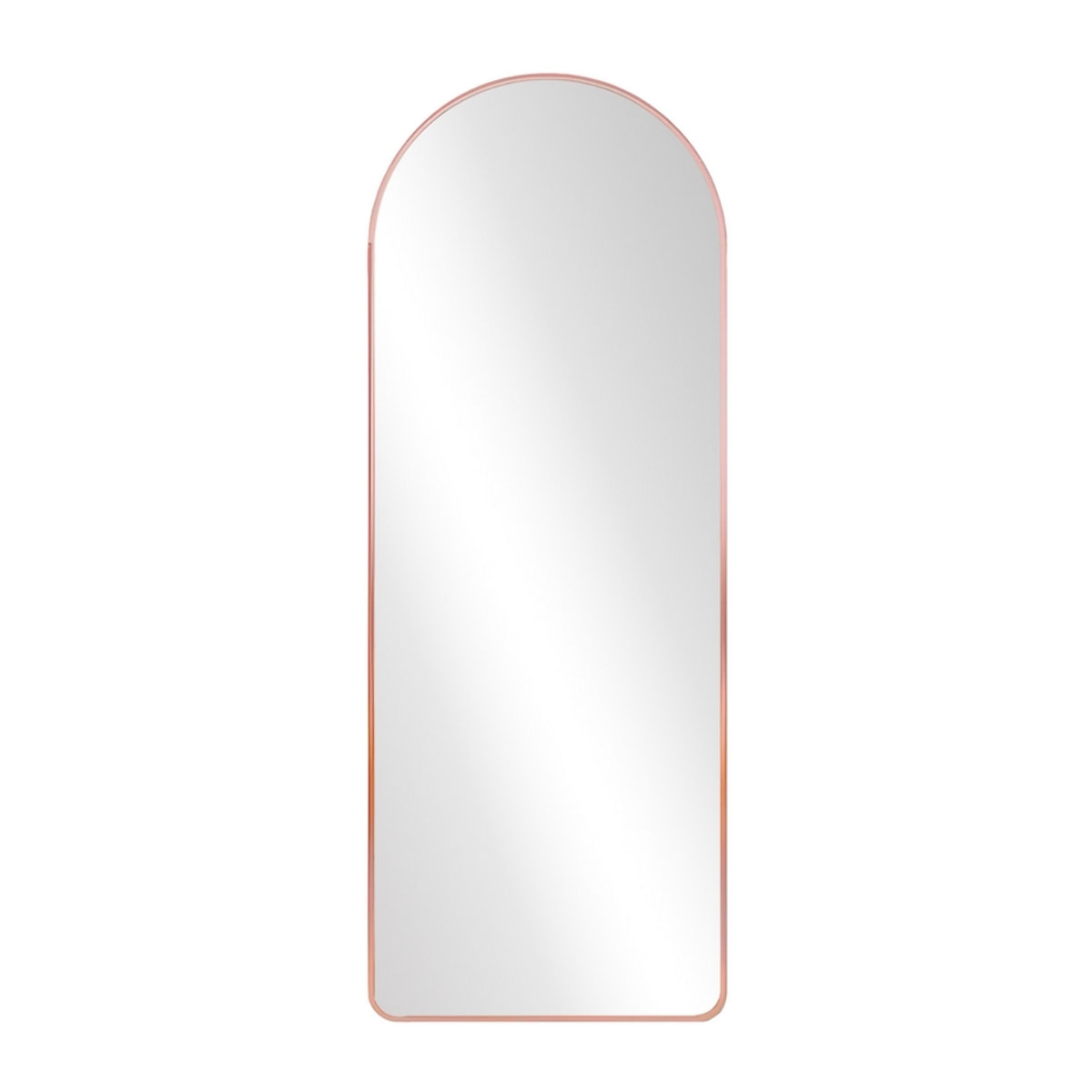 Specchio ad arco 50x160 cm da terra o parete con telaio oro rosa - Roanne