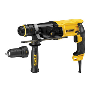 Perforateur DEWALT SDSPlus 800W - Mandrin + poignée + mallette de transport - D25134K