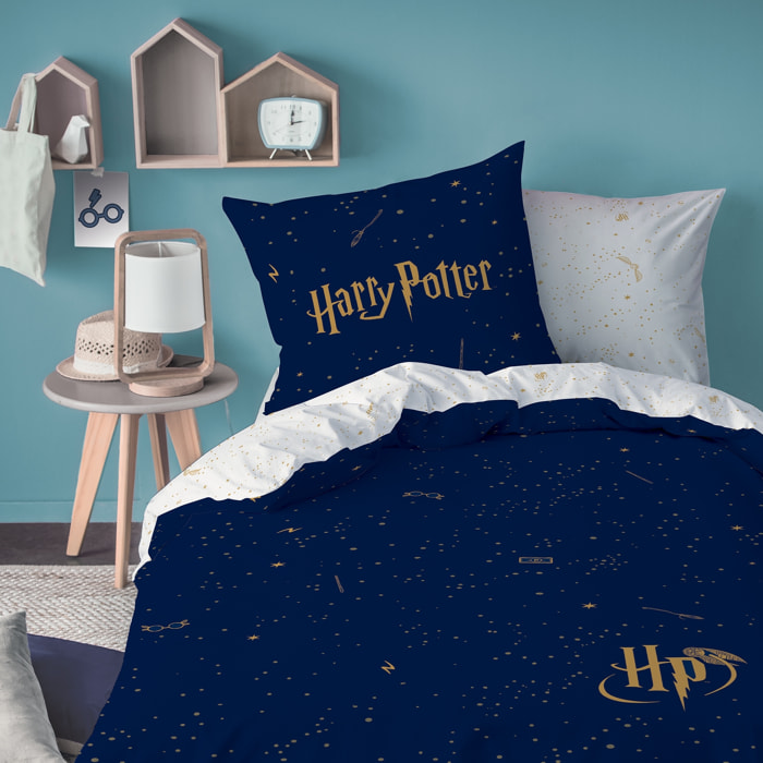 Parure de lit imprimée 100% coton, HARRY POTTER ICONIC