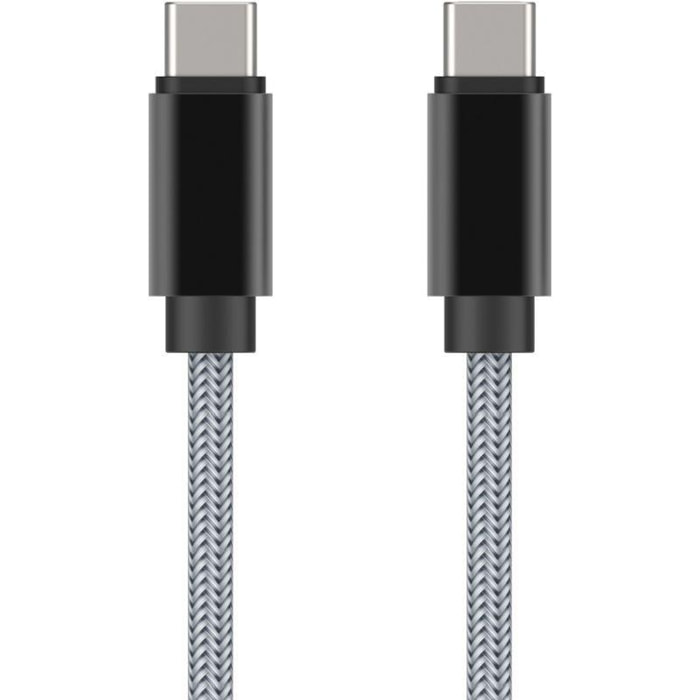 Câble USB C ADEQWAT vers USB-C gris 2m