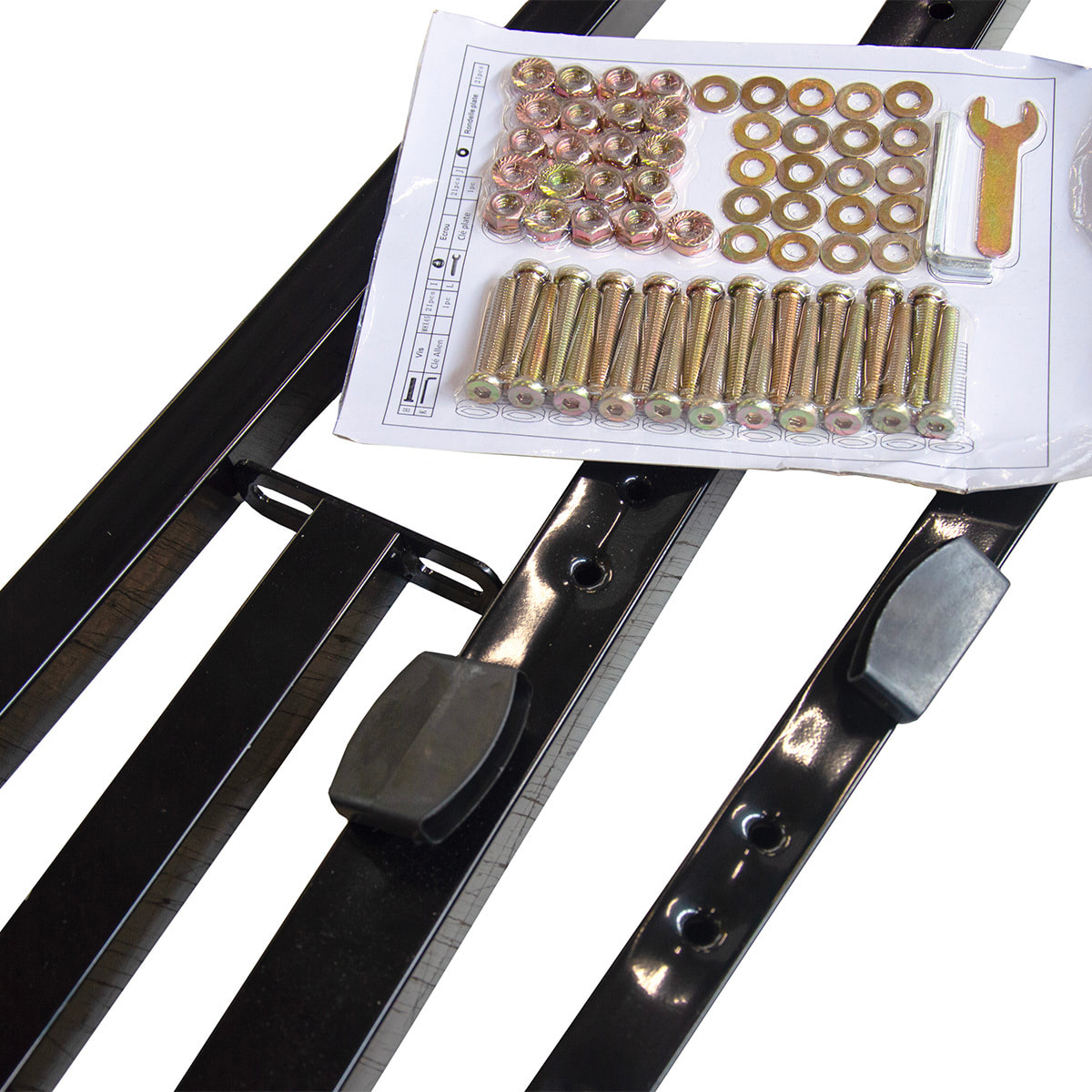 Sommier Cadre a Lattes en Kit | Structure Metallique Noire