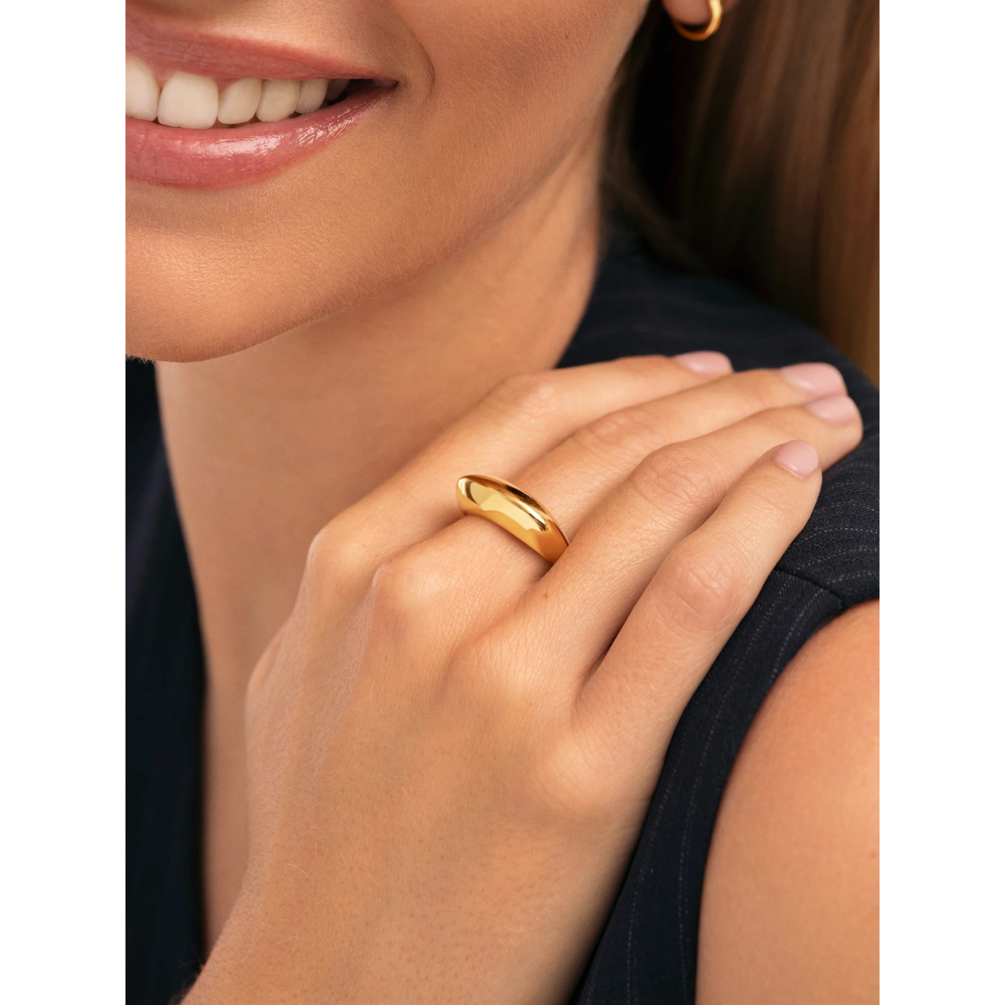 Anello Maxi Mariana Acciao Placcato Oro