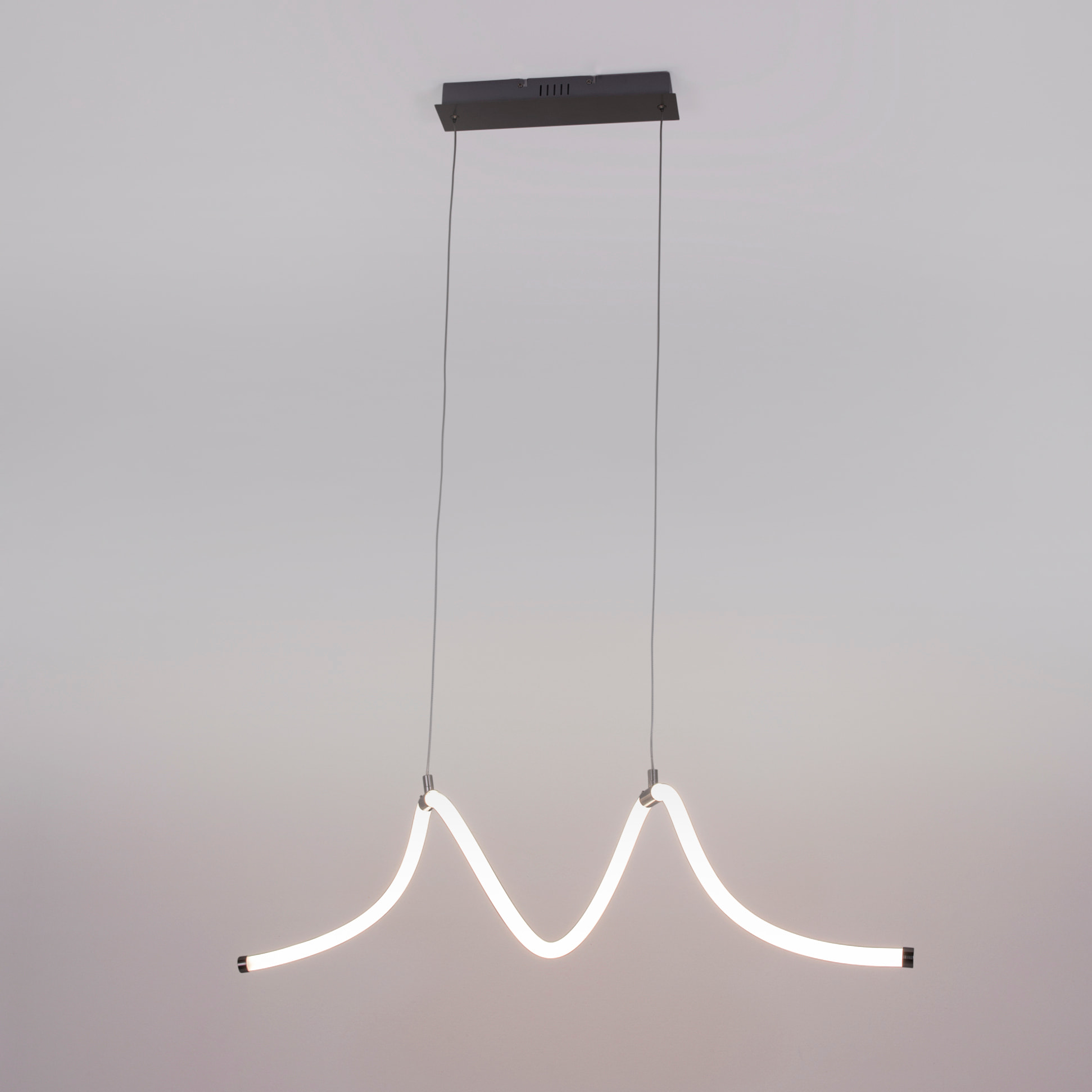 FORLIGHT Colgante Rolly LED 28W Blanco Neutro - 4000K Níquel Satinado para Interior de Techo en Comedor, Salón, Cocina