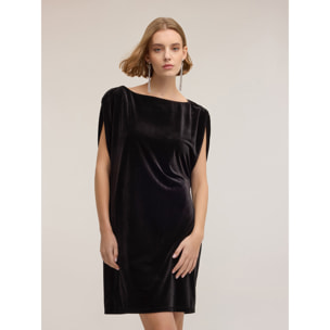 Motivi - Vestido oversize de chenilla - Negro