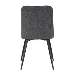 Chaise en tissu avec pieds fins en métal - PERRINE
