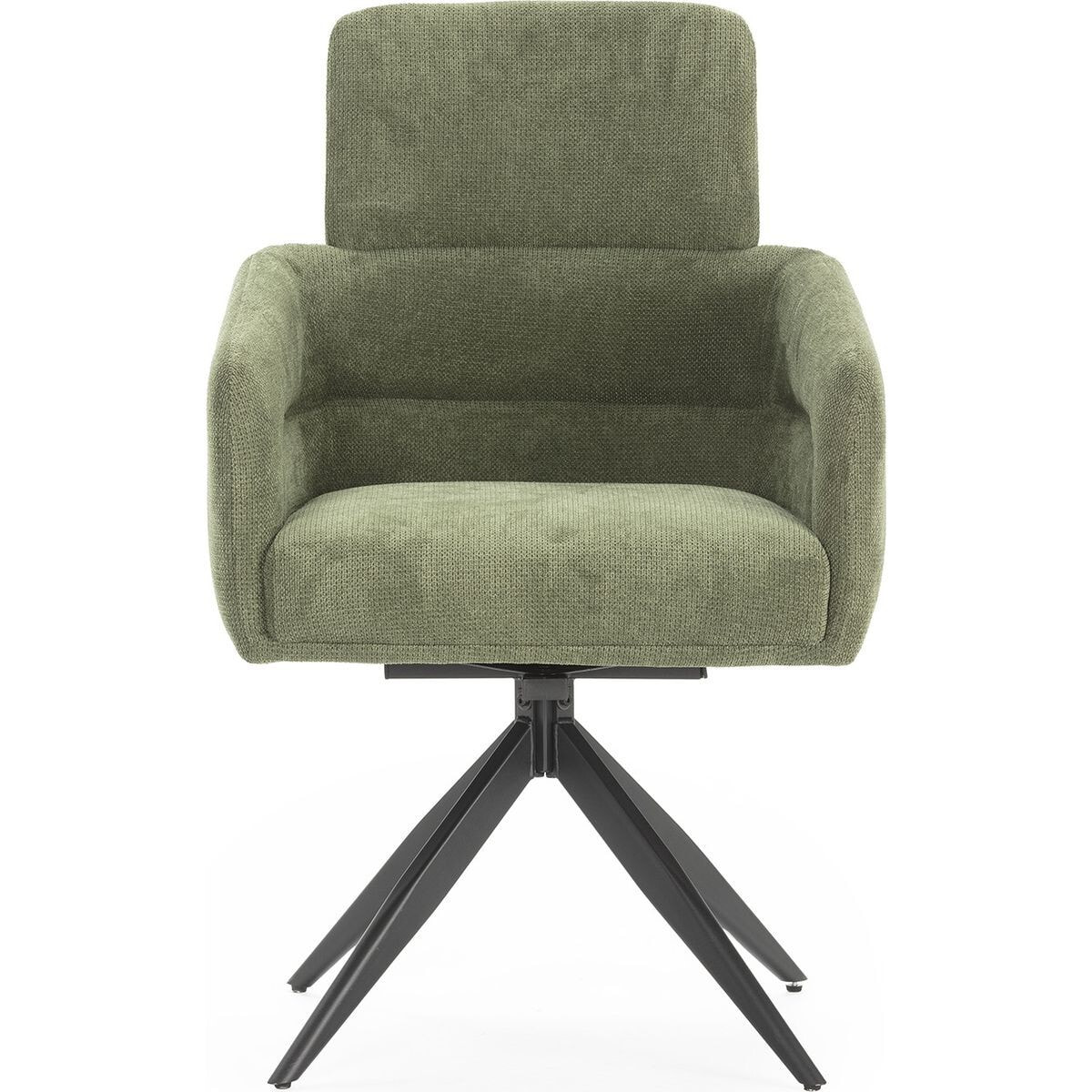 Lot de 2 fauteuils pivotants en tissu - ALVAR