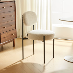 Lot de 2 chaises en tissu bouclé - EVORA