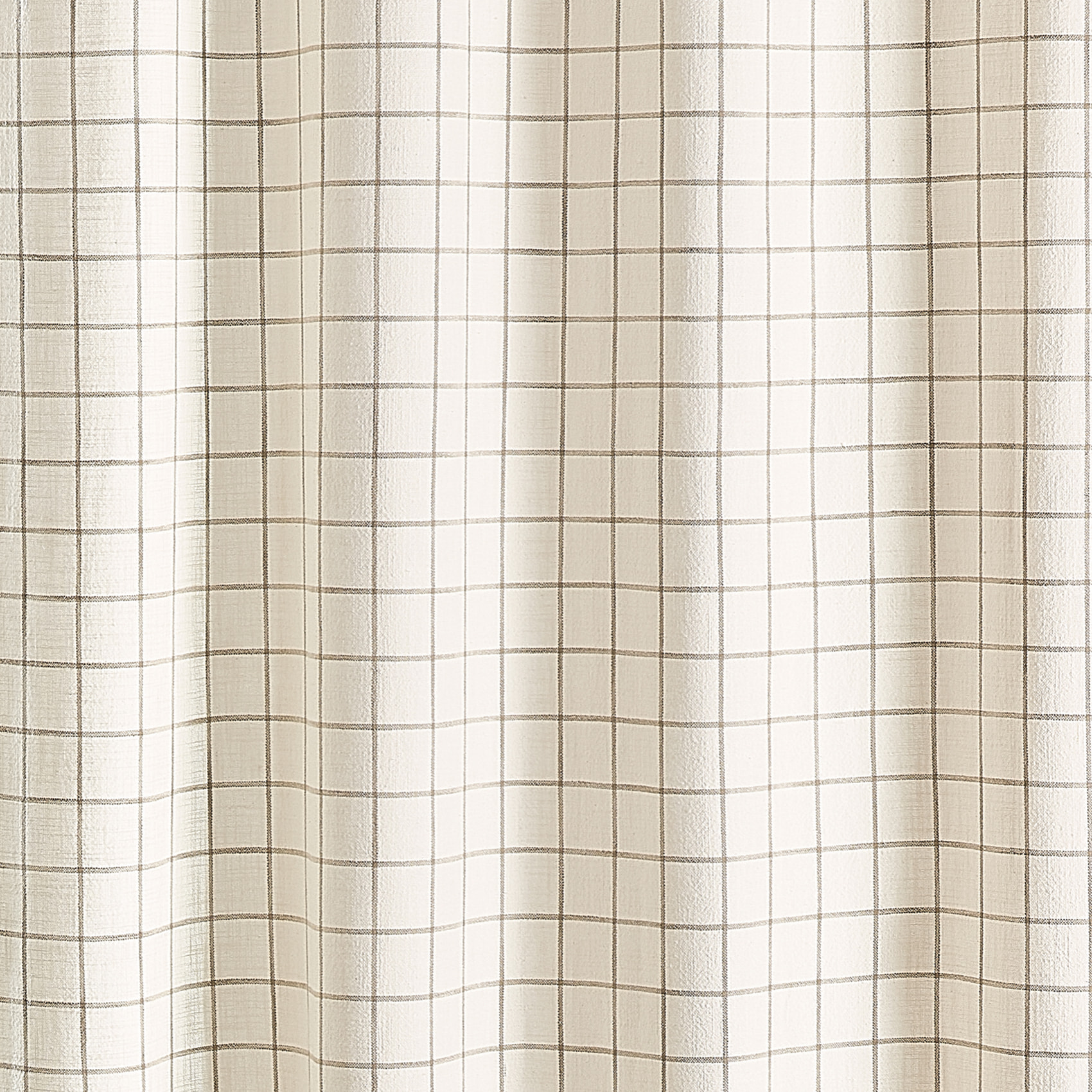 Rideau 100% coton à carreaux beige LOURMARIN - Beige
