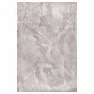 Tapis salon faux uni poils ras, tissé polyester confortable, anano
