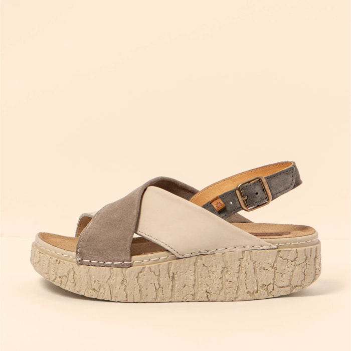 Sandalias N5972 MULTI LEATHER MULTI CREAM / SHINRIN color Multi cream