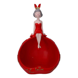 Svuotatasche Donna in resina rosso cm20x15h32