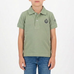 Polo basic con logo ricamato