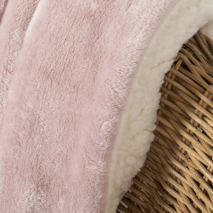 Manta Velvet Sherpa Rosa Palo