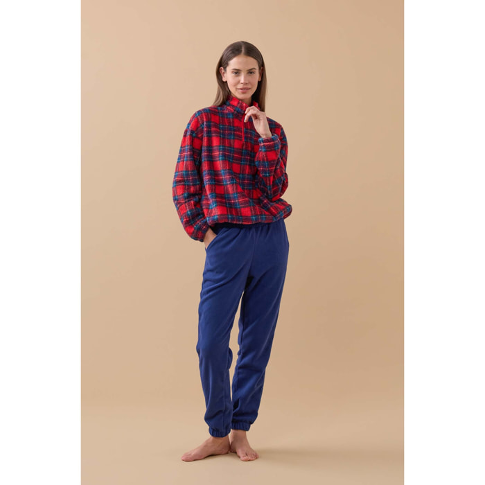 Pigiama donna trish red in eco pelliccia Noidinotte