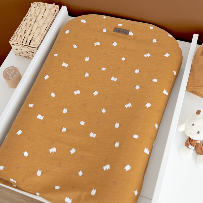 Matelas à langer avec housse motif enfantin - Bronze