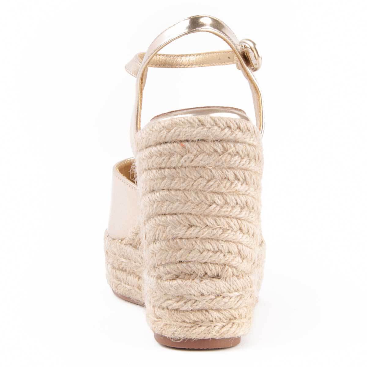 Alpargata De Cuña - Dorado - Altura: 9 Cm