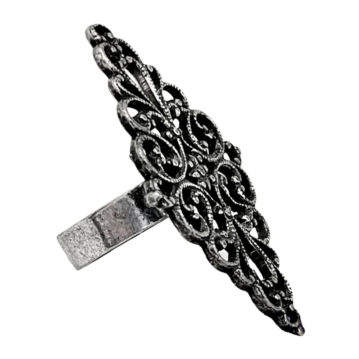 Anillo Rombo Vintage en plata 10µ envejecida