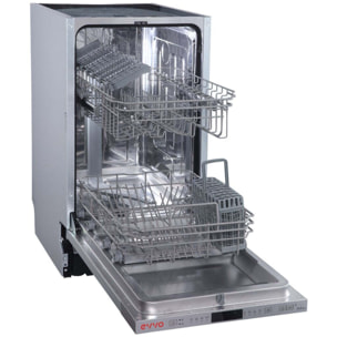 LAVAVAJILLAS INTEGRABLE EVVO Di.2 Slim (45 cm), 9 Cubiertos, 8 Programas, Inox, Ancho 450 mm