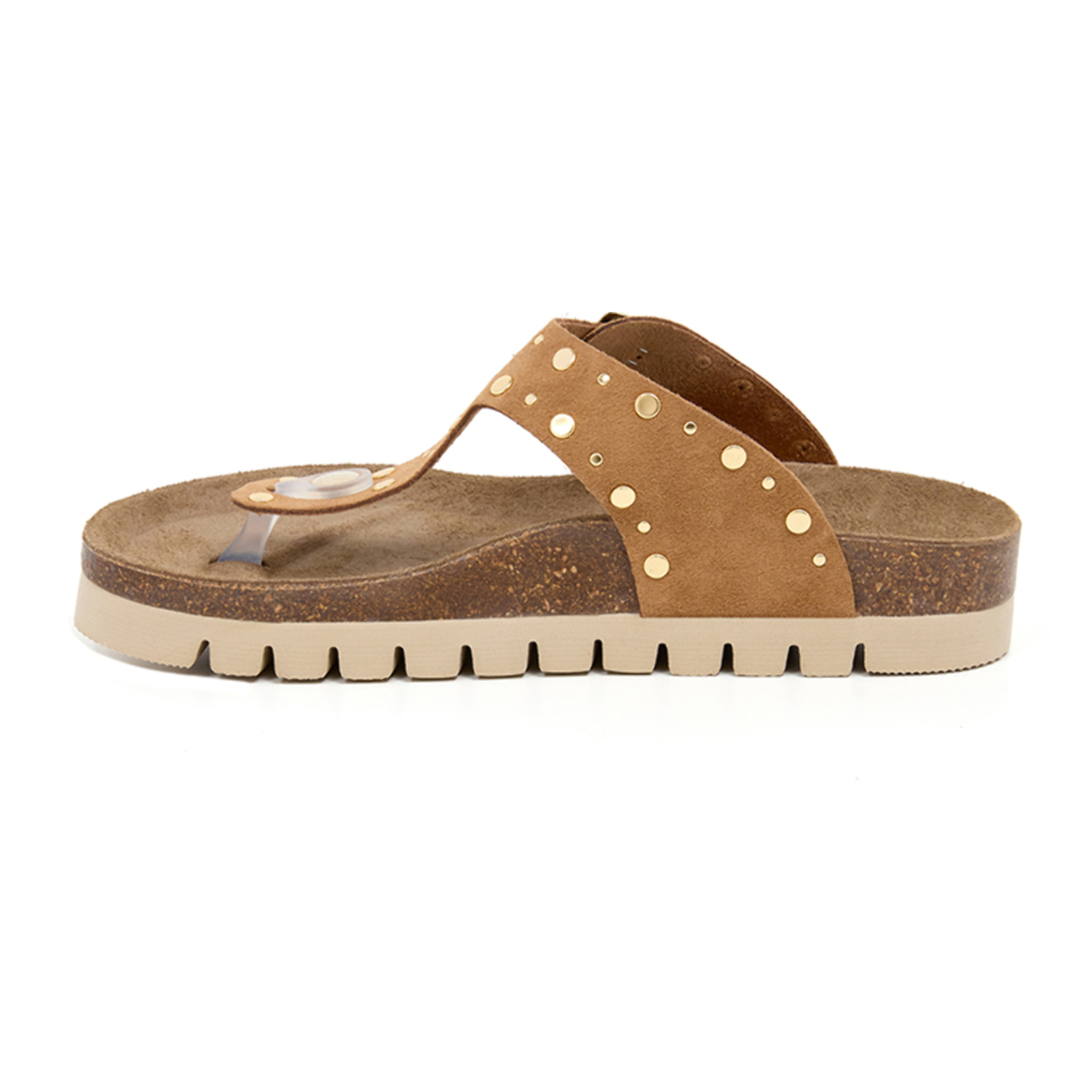 Sandalia Plataforma Cuero Mujer BILLOWY MARRON