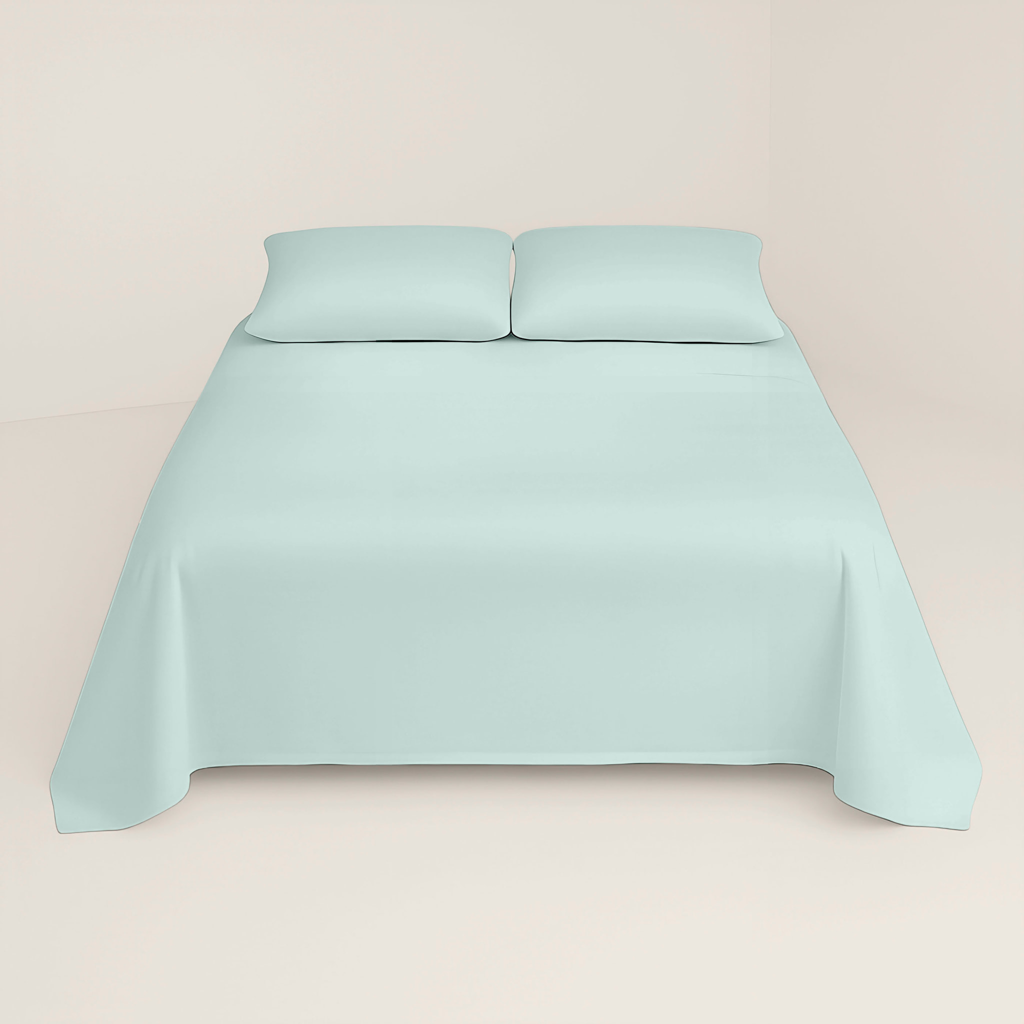 Juego de Sábanas Lisas - 100% Microfibra - Incluye 1 o 2 Fundas de Almohada + 1 Sábana Bajera - Verde Claro
