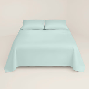 Juego de Sábanas Lisas - 100% Microfibra - Incluye 1 o 2 Fundas de Almohada + 1 Sábana Bajera - Verde Claro