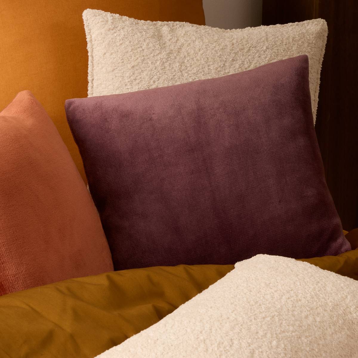 Coussin Ollis violet clair 38x38cm