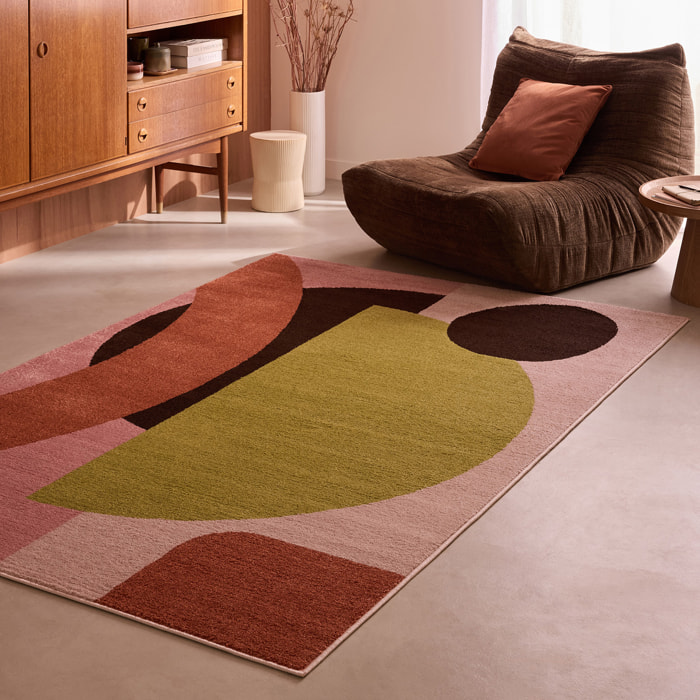 EUPHORIA - Tapis de salon multicolore à motif abstrait