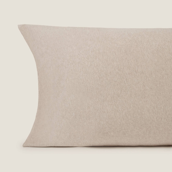 Funda almohada punto algodón Pulis2 color marron beige