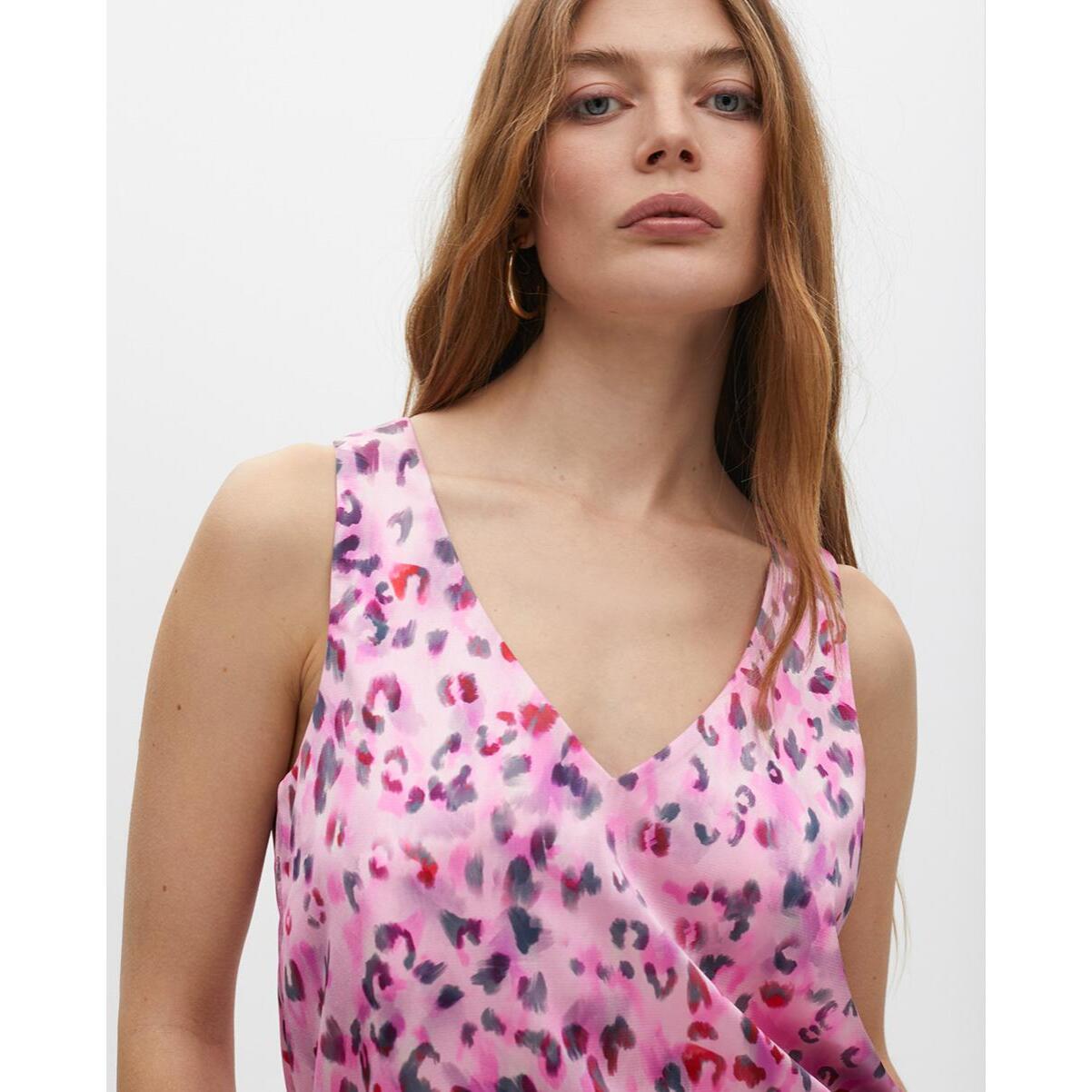 Top Scollo a V Stampato