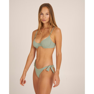 Top de bikini con aro en tejido piqué