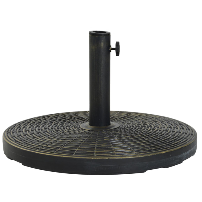 Base De Sombrilla Universal Redondo De Hdpe Φ53x30cm Bronce