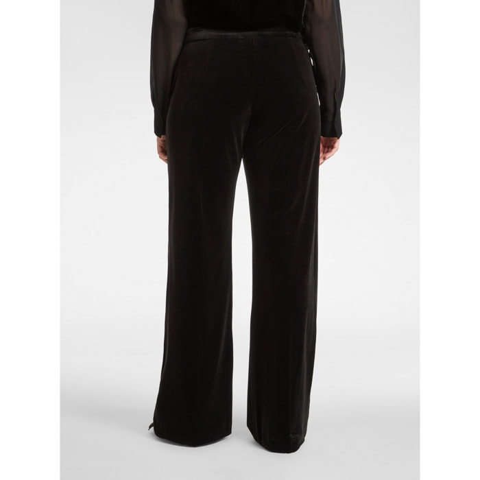 Elena Mirò - Pantalones de terciopelo - Negro
