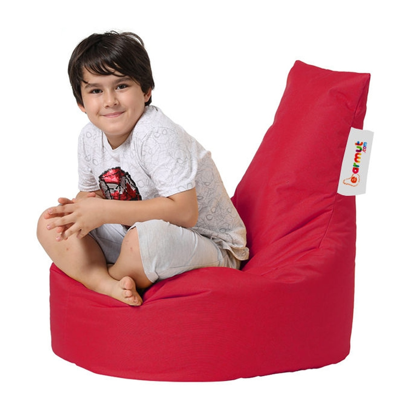 Sillón-puf rojo