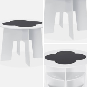 Table avec ardoise et 4 chaises avec rangement pour enfant
