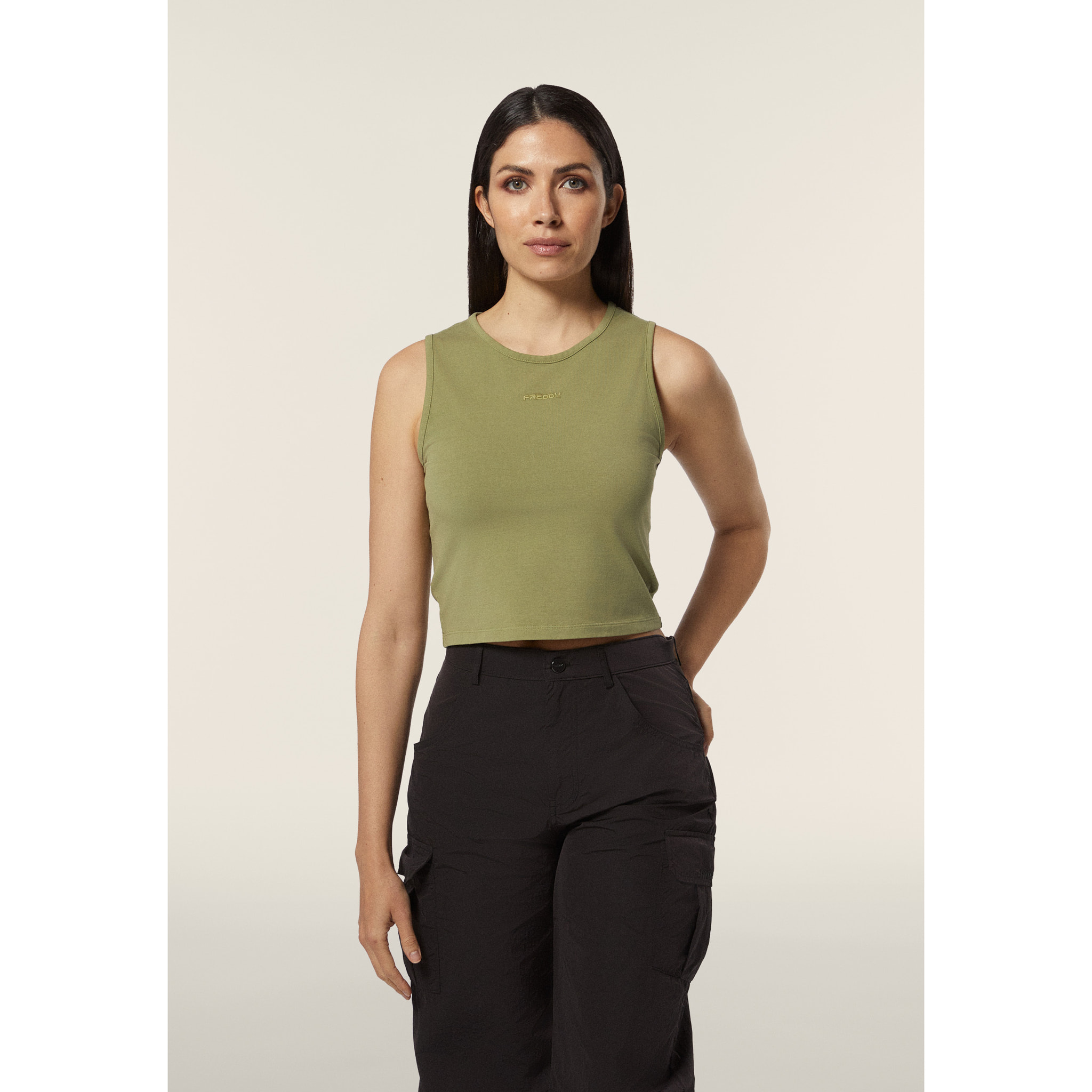 Top Cropped slim fit in jersey stretch