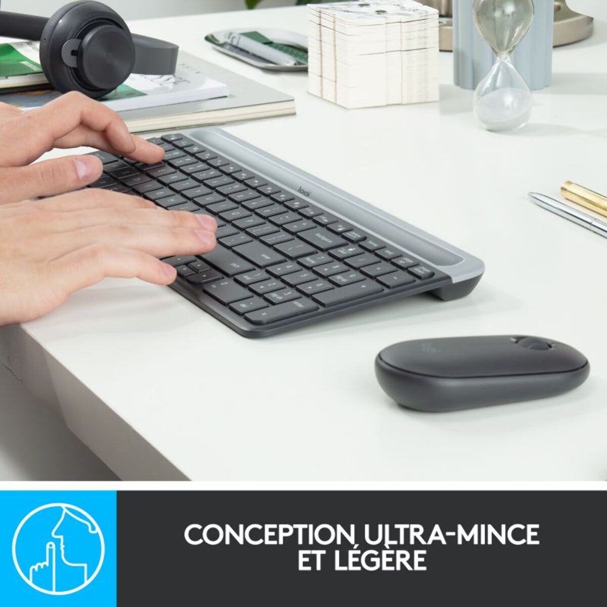 Clavier + Souris LOGITECH MK470 Graphite