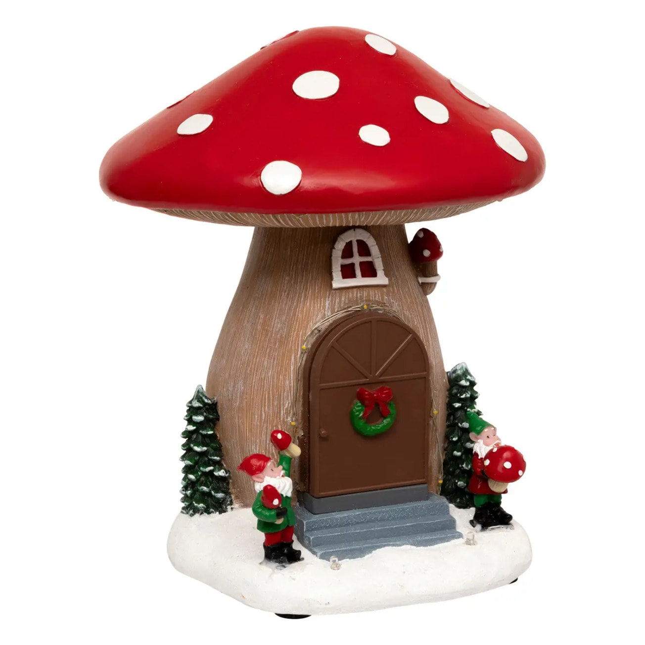 Village lumineux maison champignon 12 LED musical