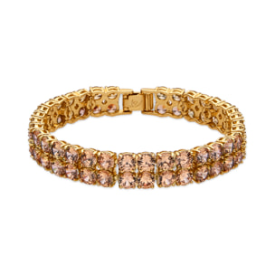 Pulsera con Circonita Brillante acabado oro 18k