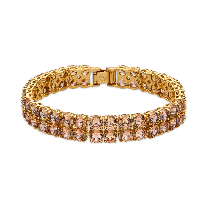 Pulsera con Circonita Brillante acabado oro 18k