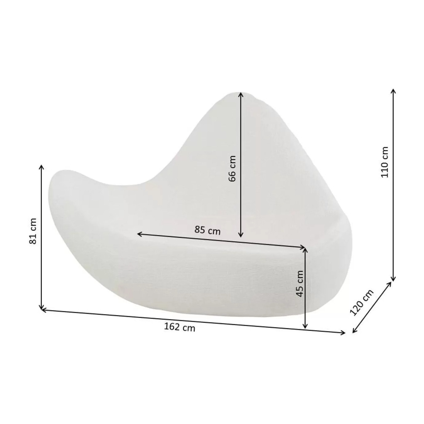 Fauteuil Glow Wave XL crème Kare Design