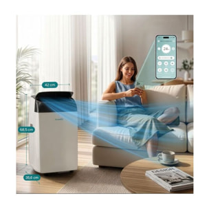 Climatiseur Mobile Wifi Classe A Blanc 12000BTU Serenelife SLPACW120EU