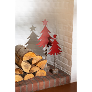 J-Line décoration Sapin De Noël - plastique - rouge - small