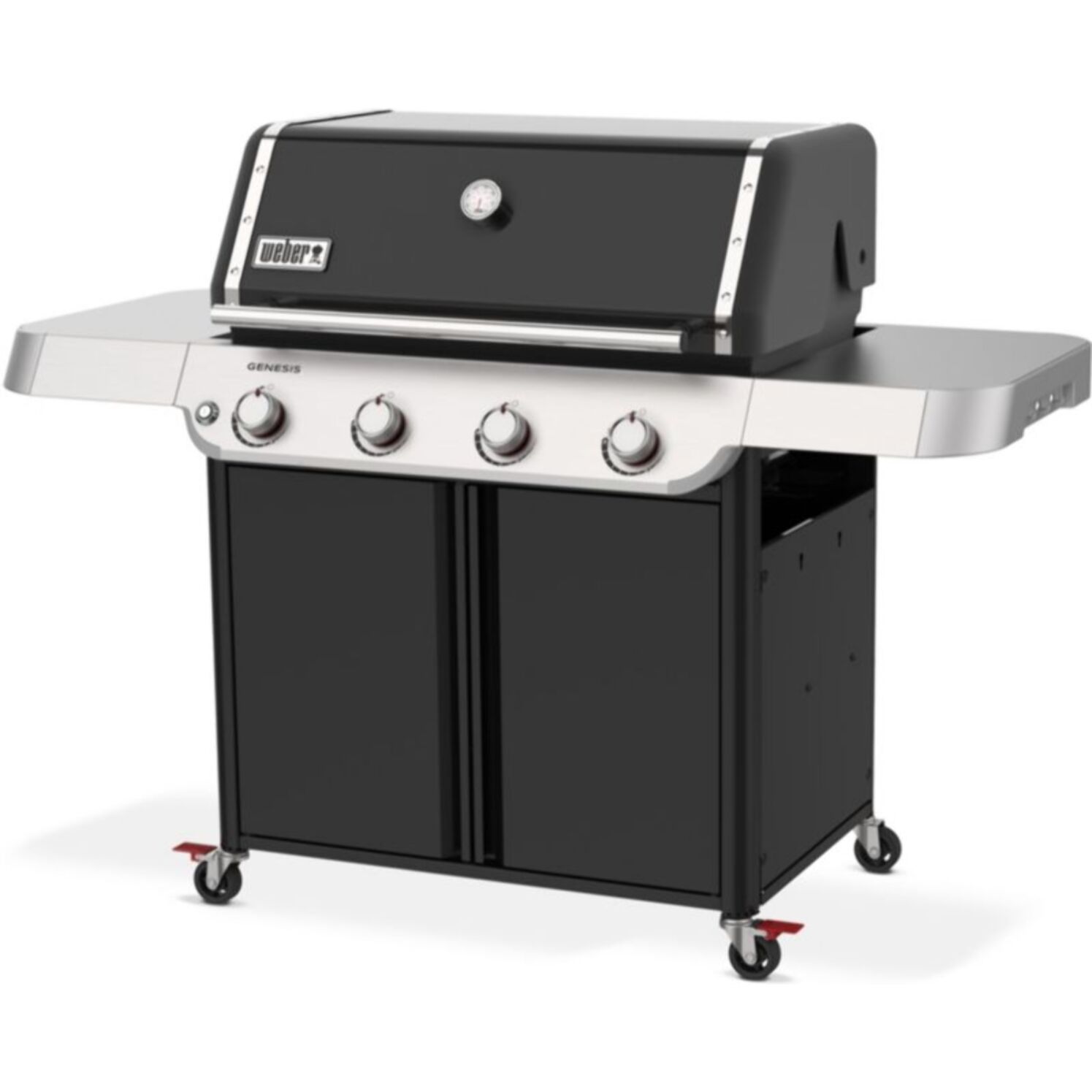 Barbecue gaz WEBER Genesis E-415 black 4 brûleurs sur chariot, 86x48 cm